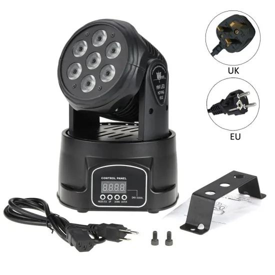 7pcs 10W RGBW 4IN1 LED Mini Wash Moving Head DJ Disco Stage Light for Wedding Party Events