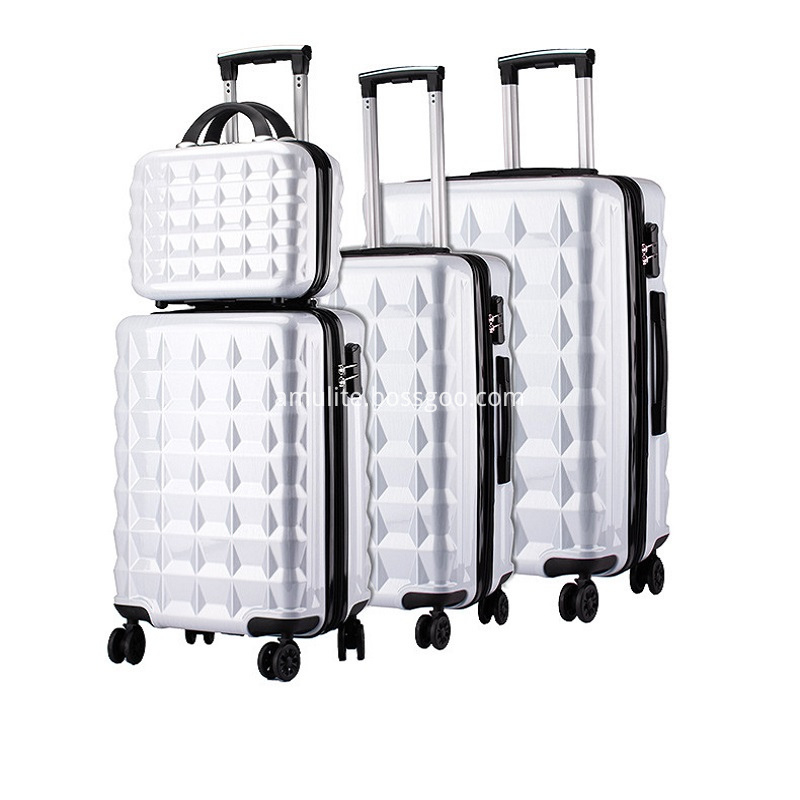 White Luggage Set