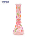 Pink Snowflake Night Glow Water Pipe