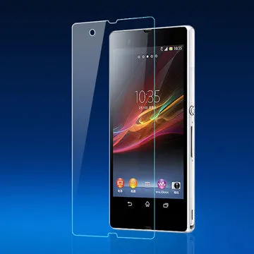 Anti-crack 0.33mm 2.5D curved edge tempered glass screen protector for Sony Xperia-Z L36h