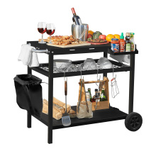 Mobible Outdoor Prep Tablele Pizza Oven