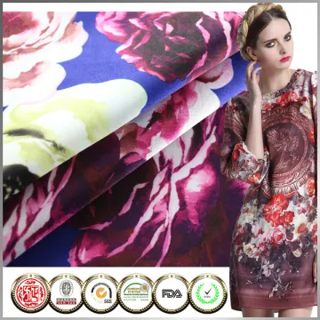 2014 China good quality digital printed elastic satin fabric