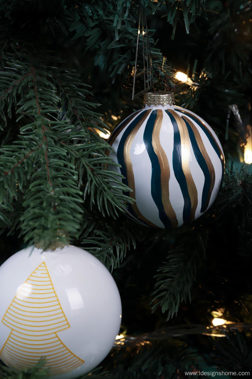 Painted Plastic Christmas Ball