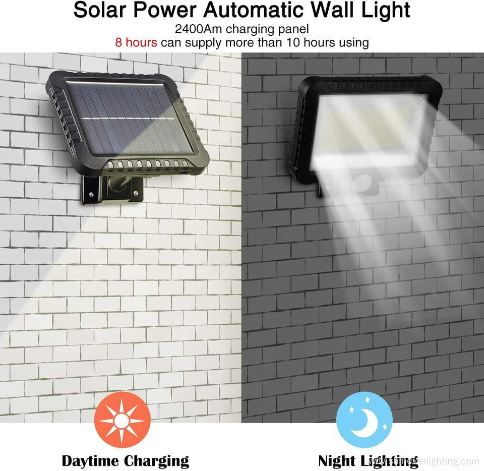 Outdoor Solar Panel Courtyard Motion Sensor Wall Light