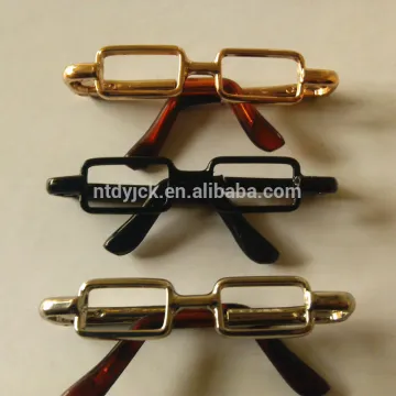 Colorful rectangular glasses for dolls made of metal