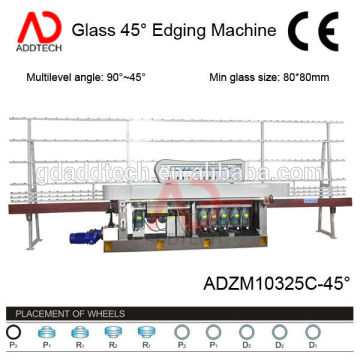 45 degree arris straight line glass edging machine / glass polishing machine