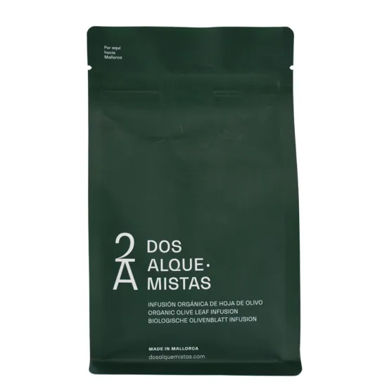 Low Moq Matte Finished Block Bottom Bag For Coffee Bean