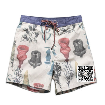 Custom Made Recycled Polyester Board Short , OEM 4 Way Stretch Sublimation Print Mens Swim Shorts