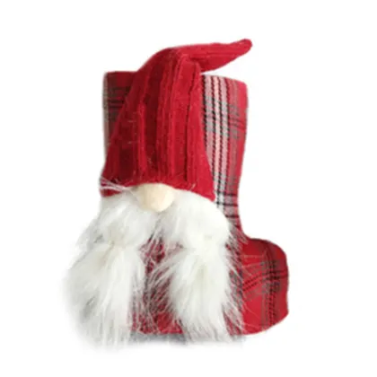 factory gnome for christmas red santa shoes gnome santa christmas decoration fabric santa gnome candy boot