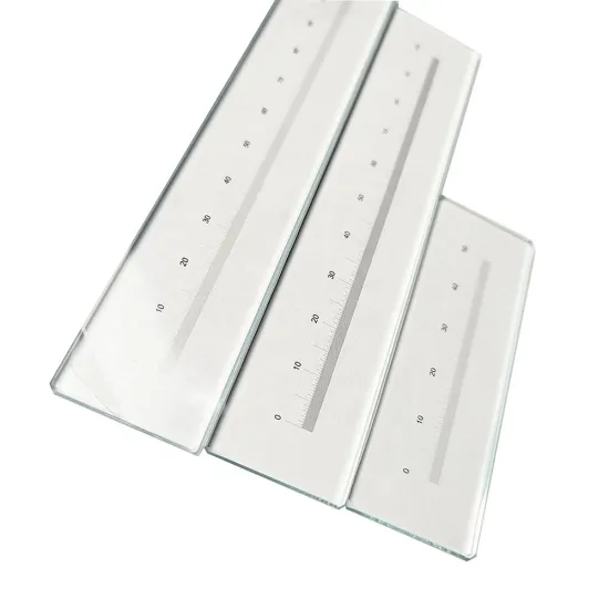 Standard Optical Glass Ruler Laboratory Microscope Glass Ruler