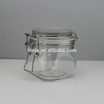 square pet packaging decorative spice jars cosmetic container