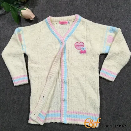 Hairy Yarn Sweater for Girls