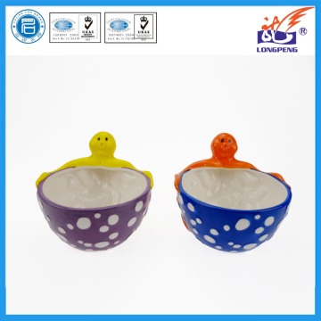 Ceramic Ocean Series 3D Hand-Painted Octopus Shape Cartoon Ceramic Dinner Bowl,Octopus Ceramic Serving Bowl