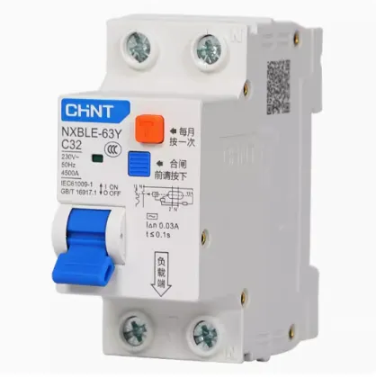 CHNT Leakage Circuit Breaker NXBLE-63Y 63A 40A 32A Small Air Switch with Leakage Protection