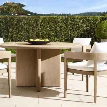 Nordic Teak Wood Outdoor Furniture Set for Gardens and Courtyards