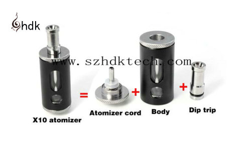 Newest Big Vapor Atomizer, Pyrex Tube Tank X10 Atomizer