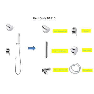 Ensemble de douche thermostatique caché moderne