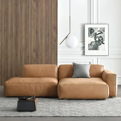 Cheap High-Density Sponge Leather Miller Tatami Como Fancy Sofa Set