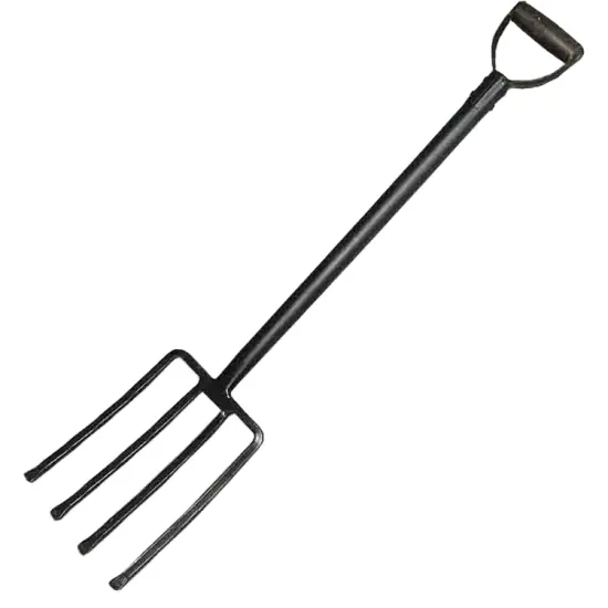 Strong Handle Carbon Steel 4 Prong Garden Digging Fork for Farm Tools