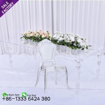 Transparent Acrylic ODM Wedding Hotel Dining Furniture - Clear Standing Desk and Chair