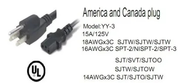 America UL ac power cord