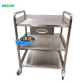 Stainless Steel Hospital Treatment Medicine Trolley