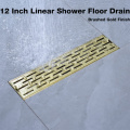 Shower Gold Long Channel Linear Floor Drain