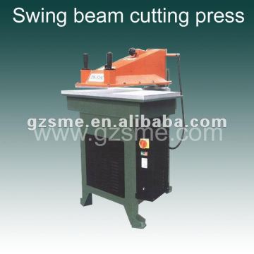 leather die cutting press machine, used hydraulic swing arm cutting machine, Atom