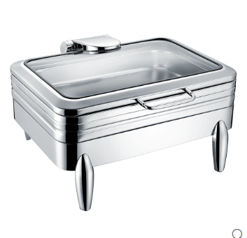 Introducing the Ultimate Solution for Convenient and Elegant Food Presentation: Stainless Steel Full Size Induction Chafing Dish Set