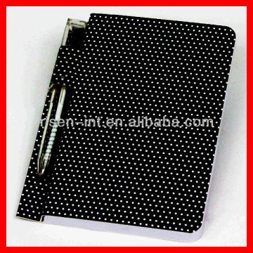 mini PP notebook with pen