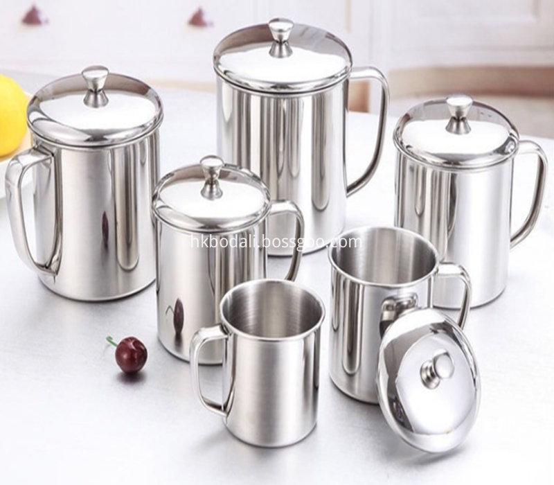 304 high quality stainless steel cup with lid