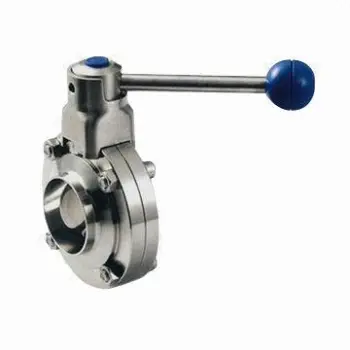 Sanitary welded butterfly valve