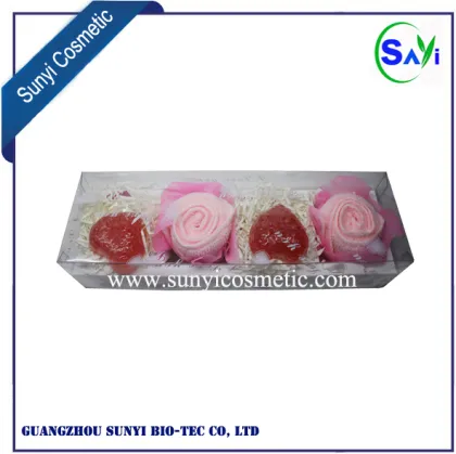 Beauty Flower Handmade Soap with Towel