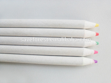 Colored pencil made of Blank English newspaper