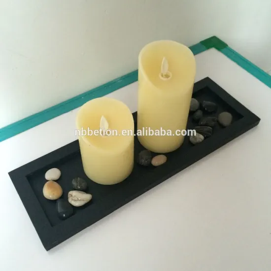 flameless moving wick candles led moving wick led candles with candle holder&decorative stones scented led candle light