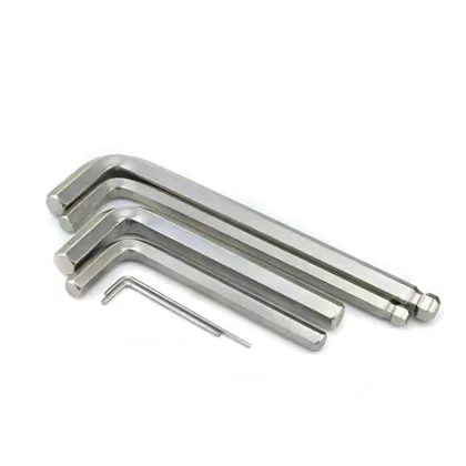 Nickel Plated L Type Hexagon Keys: Double-Ended Allen Wrenches