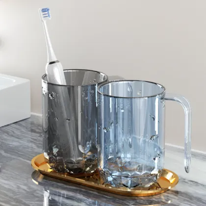 High Quality Transparent Mouthwash Cup with Handle
