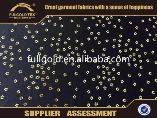 2016 New Design FDY Span Foil Fabric Jersey Dot Printed Knit Fabric For Clothing