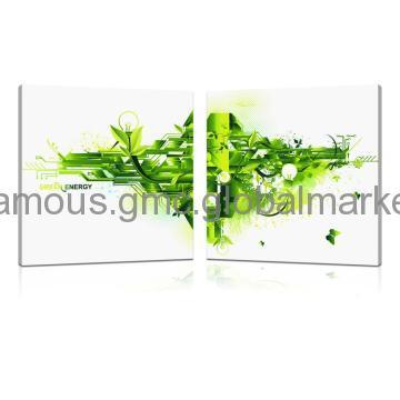 Green Leaves with Lighting Art Printing