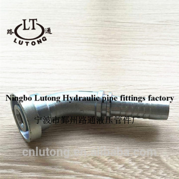 ISO 12151-3 SAE J 516 swaged hydraulic pipe fittings zinc plate high pressure 45 angle SAE FLANGE 3000PSI