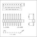 1,50 mm (0,059 &quot;) Pitch Einreihen -Dip 180 °/gerade männliche Pin -Streifen -Headers