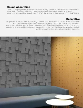Creative 3D Wall Felt Soundproof Decorative Acoustic Panels