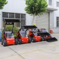 Mini skid steer loader rubber tracks with attachments