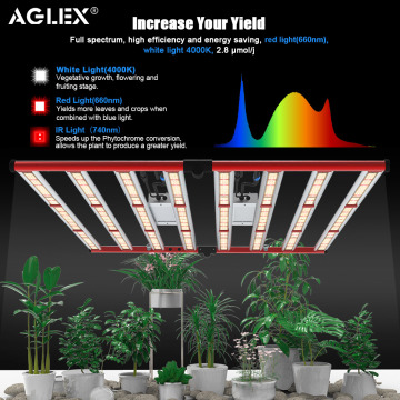 Aglex 240W 320W 400W 650W 800 Вт 1000 Вт растения Полный спектр светодиоды выращивать светло -голубые красные светильники