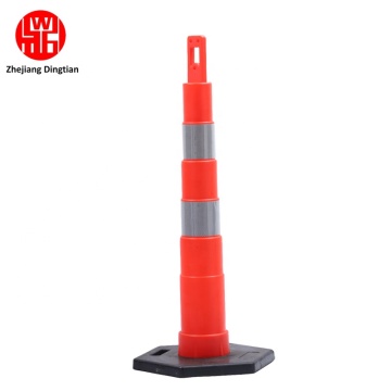 DINGWANG Flexible Portable D Ring Plastic PE Traffic Warning Delineator