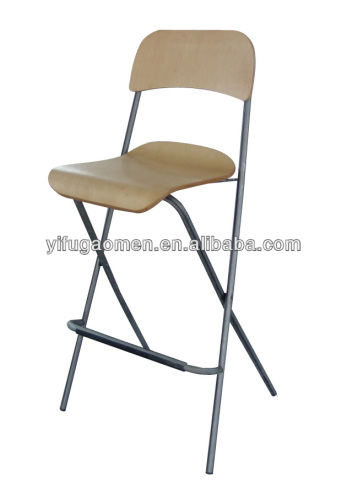 High Chair Bar Stool Folding Wood Metal Chair 11036