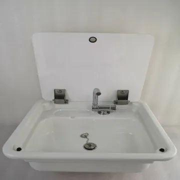 White Acrylic Sink with Lid for RV Camper - Boat Caravan GR-Y009A (445*400*145mm)