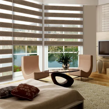 Voice-Controlled Alexa-Enabled Motorized Cordless Zebra Blinds: Fabric-Cutting Machine Crafted Solutions