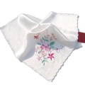 Hankerchief Embroidery Wedding Gift Pocket Square Flower