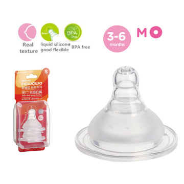 Silicone Baby Leite Alimentação Nipple Wide M